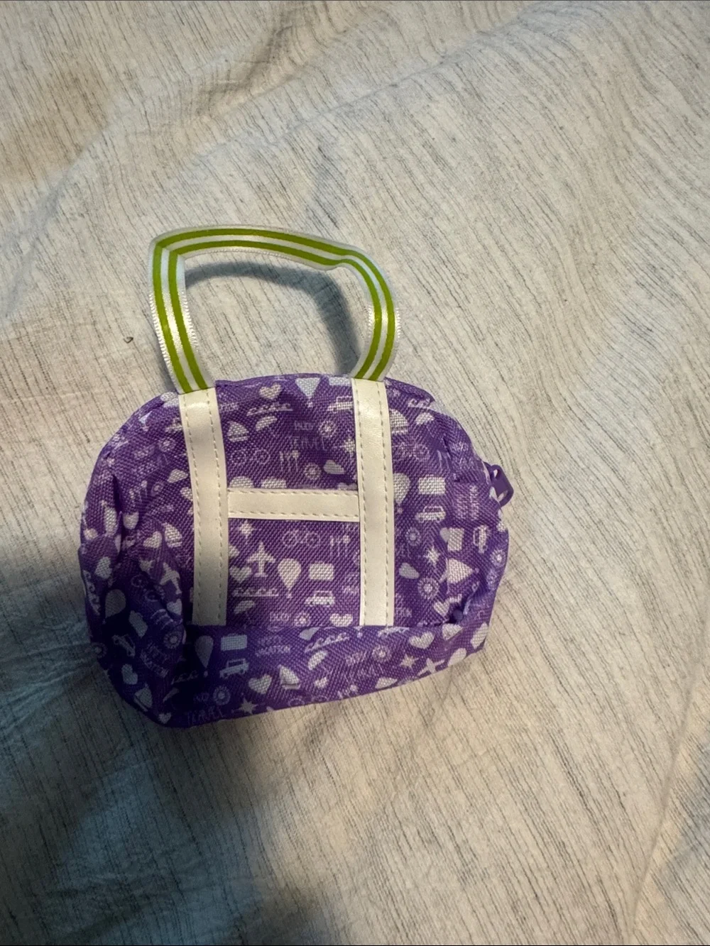 Disney Pink Minnie Mouse Mini Tote with Dark Pink Handles, purple mini doll bag